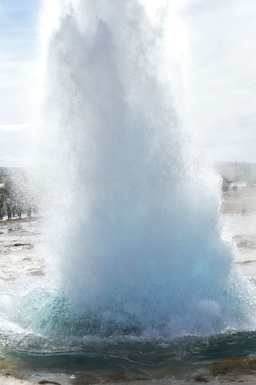 geyser iceland fountain free photo