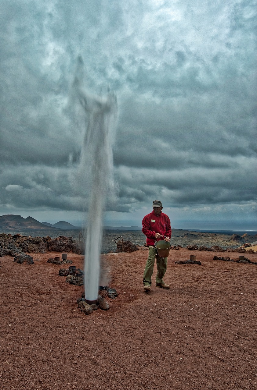geyser steam volcanic free photo