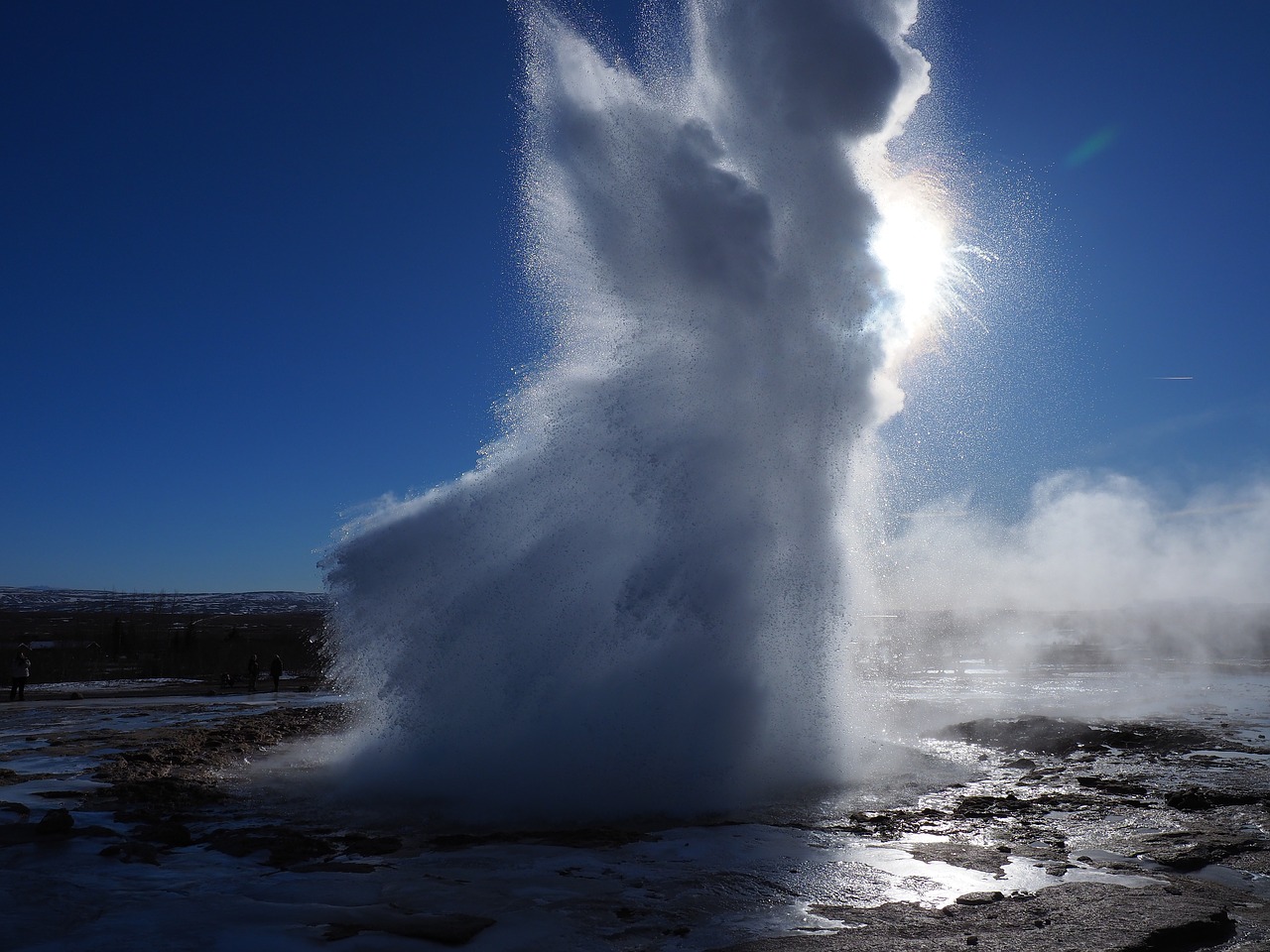 geyser water fountain explosion free photo
