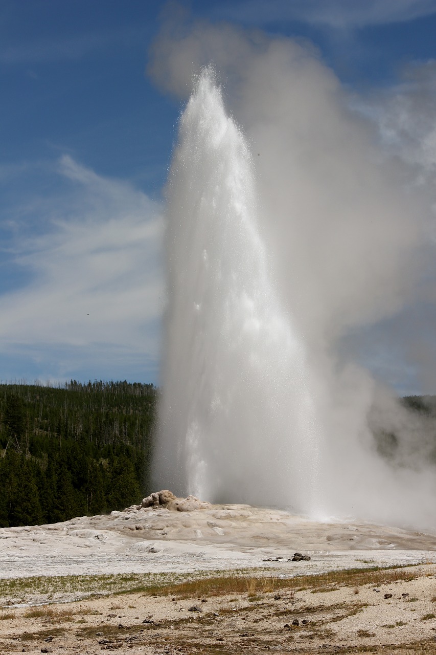 geyser yellowstone nature free photo