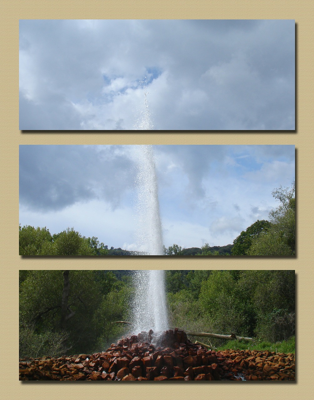 geyser andernach triptych free photo