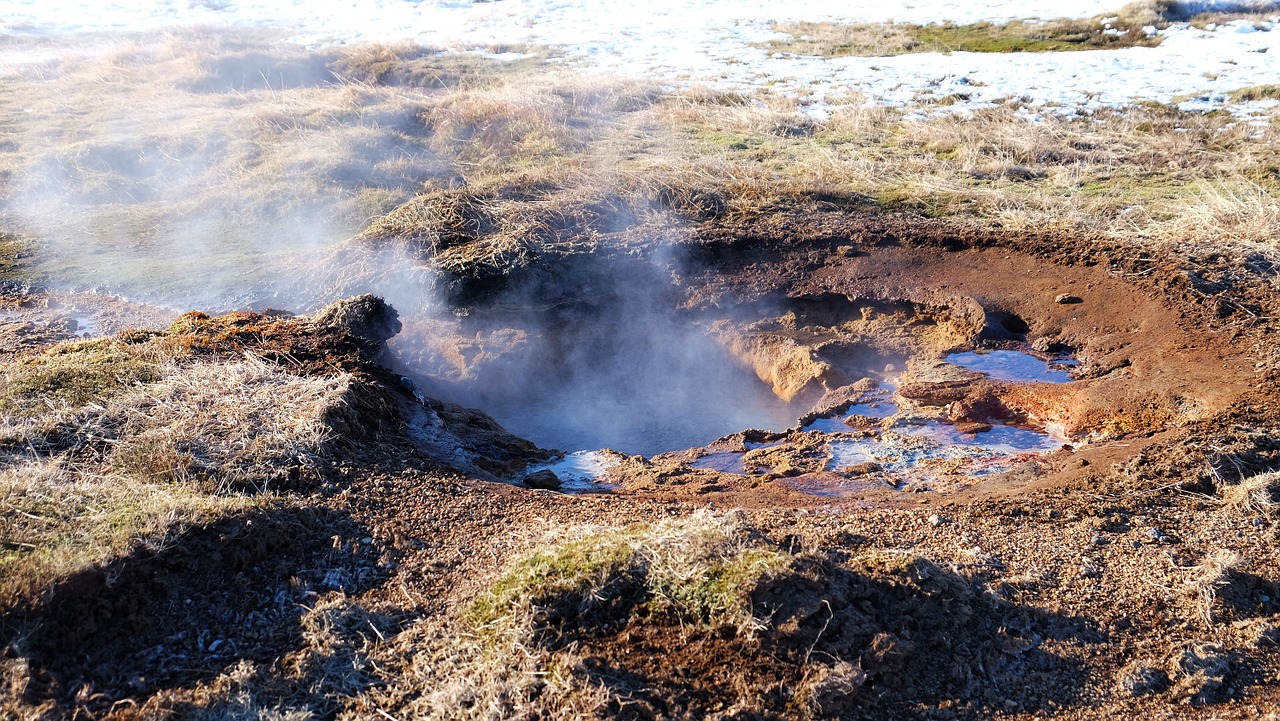 geysir geothermal field hot springs free photo
