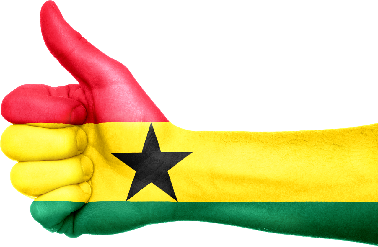ghana hand flag free photo