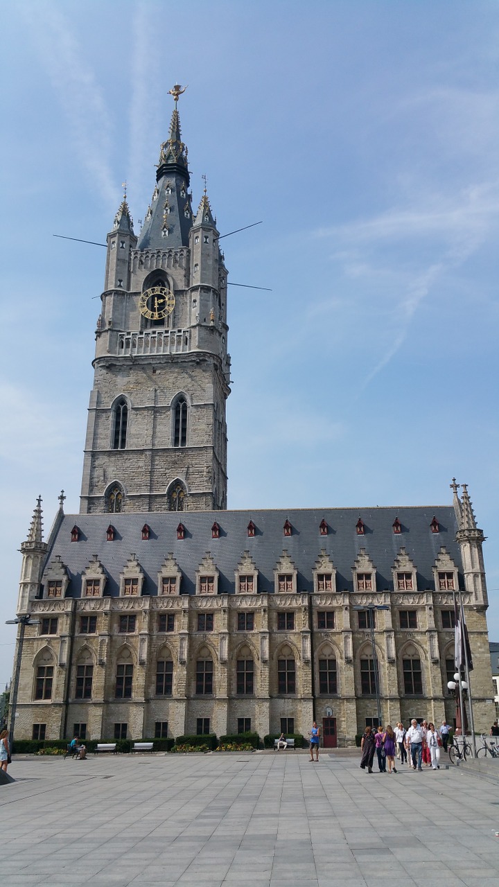 ghent town hall city centre free photo