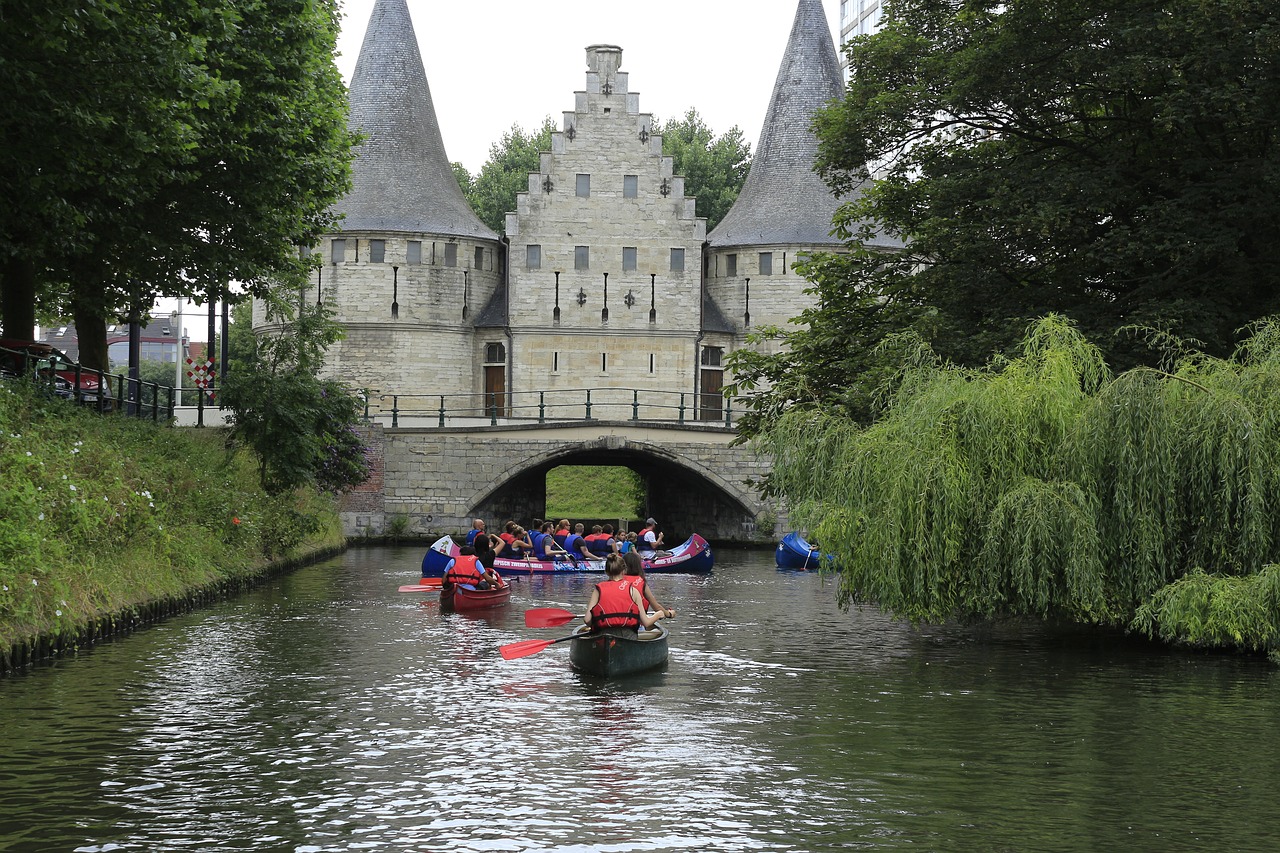 ghent boat waterway free photo