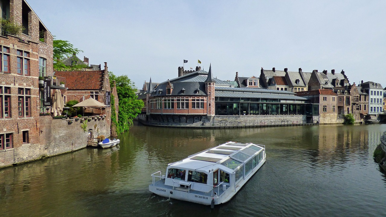 ghent belgium canal free photo