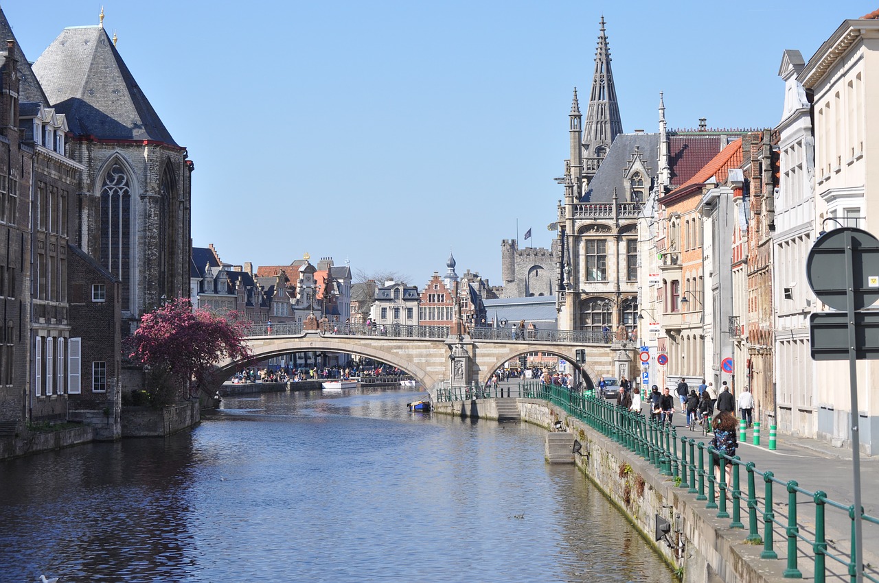 ghent canal city free photo
