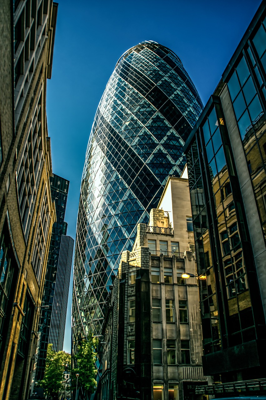 gherkin building city free photo