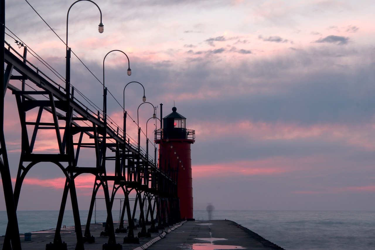ghost sunset lighthouse free photo