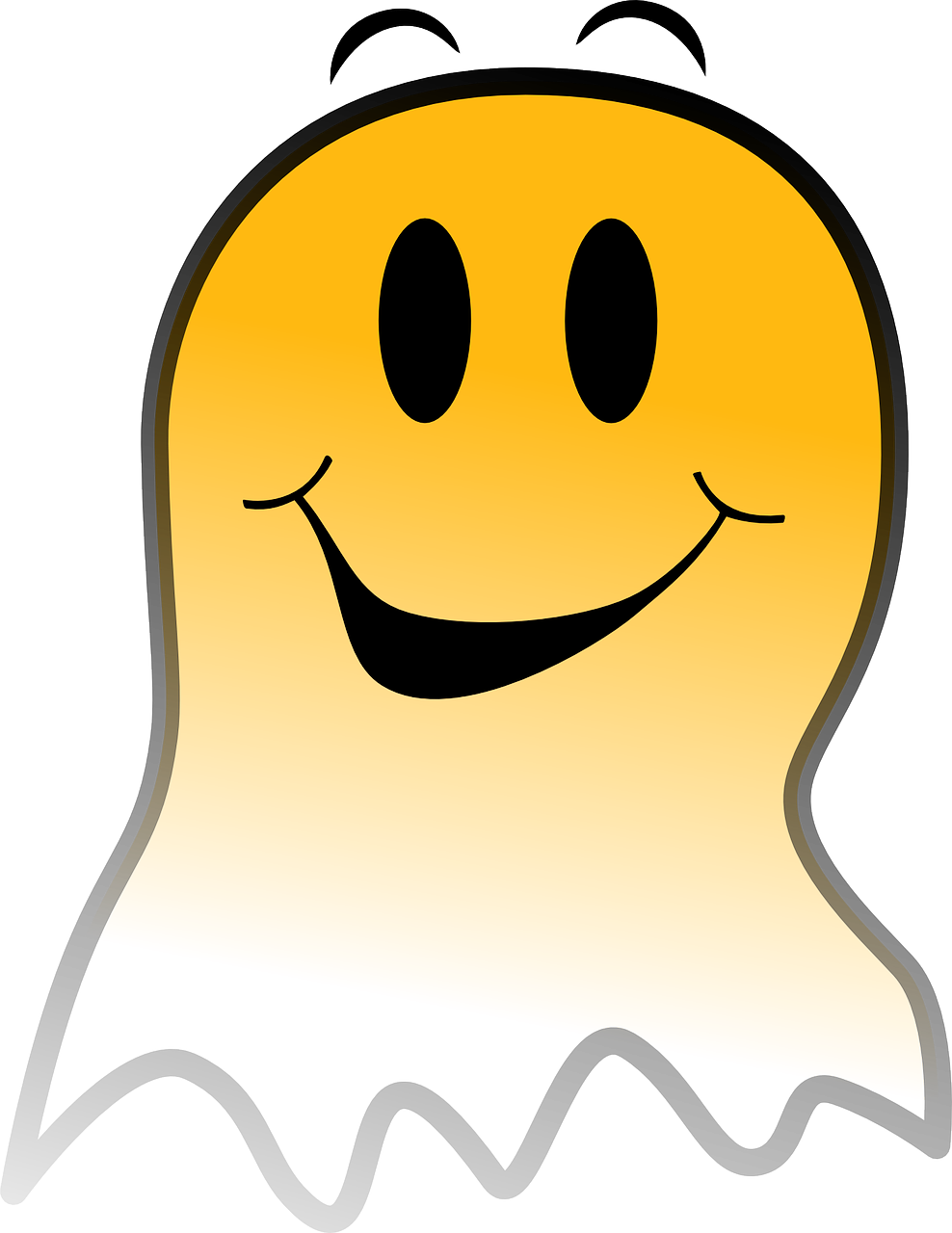 ghost smiley yellow free photo