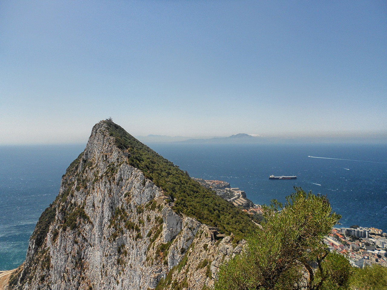 gibraltar mountain landscape free photo