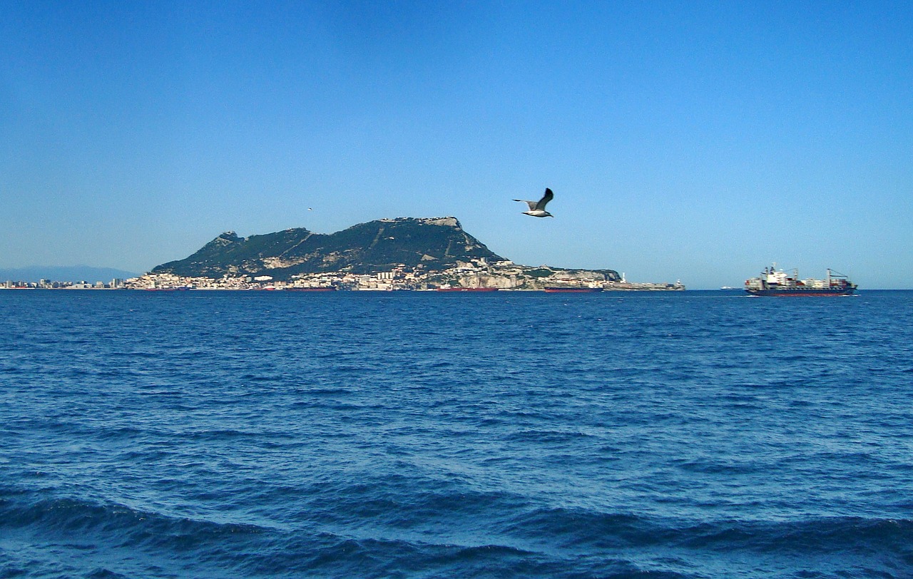 gibraltar strait mountains free photo