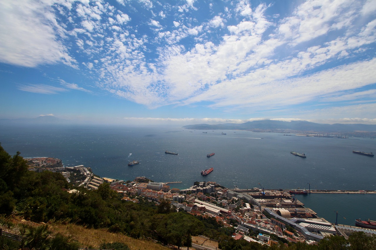gibraltar  port  ships free photo