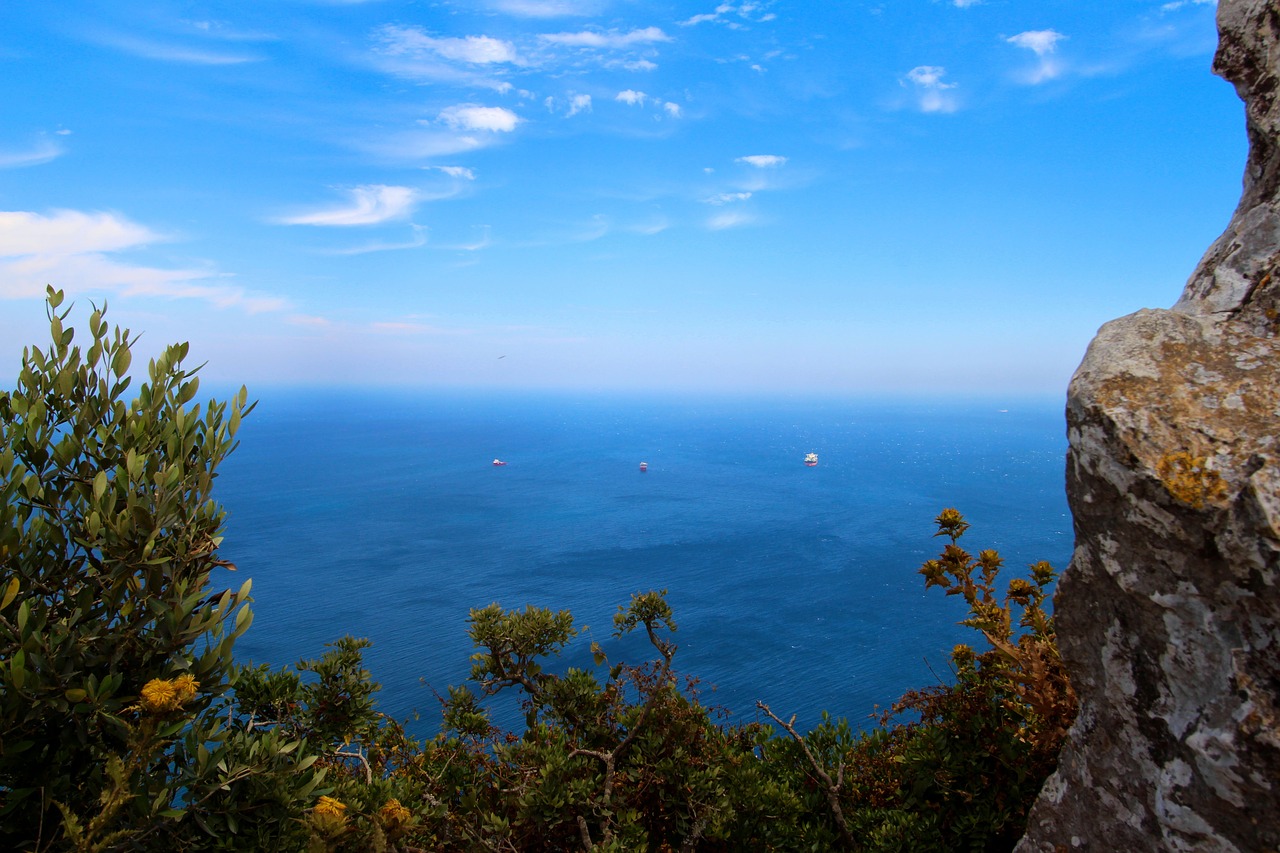 gibraltar  rock  sea free photo