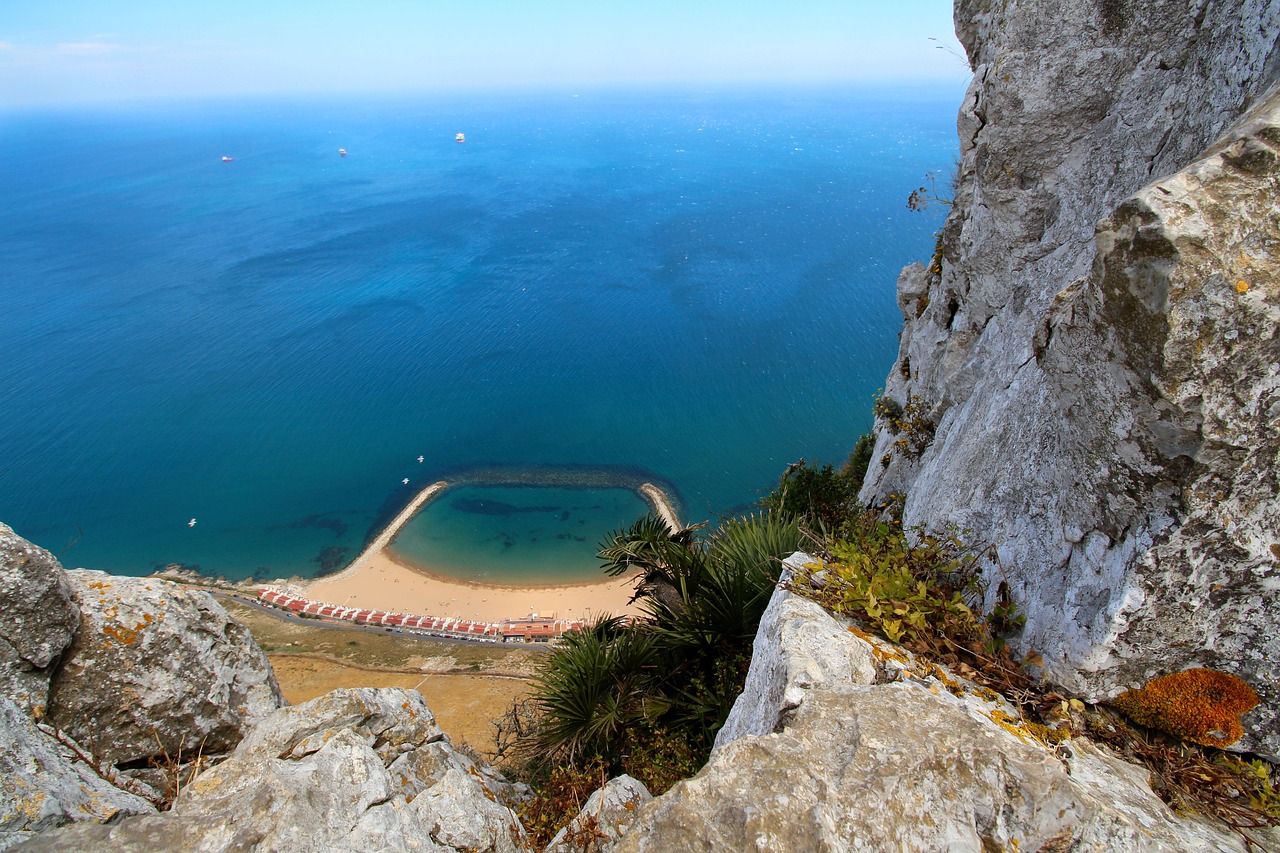 gibraltar  sea  rock free photo