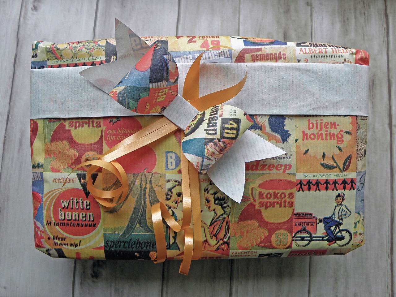 gift packed gift wrap free photo