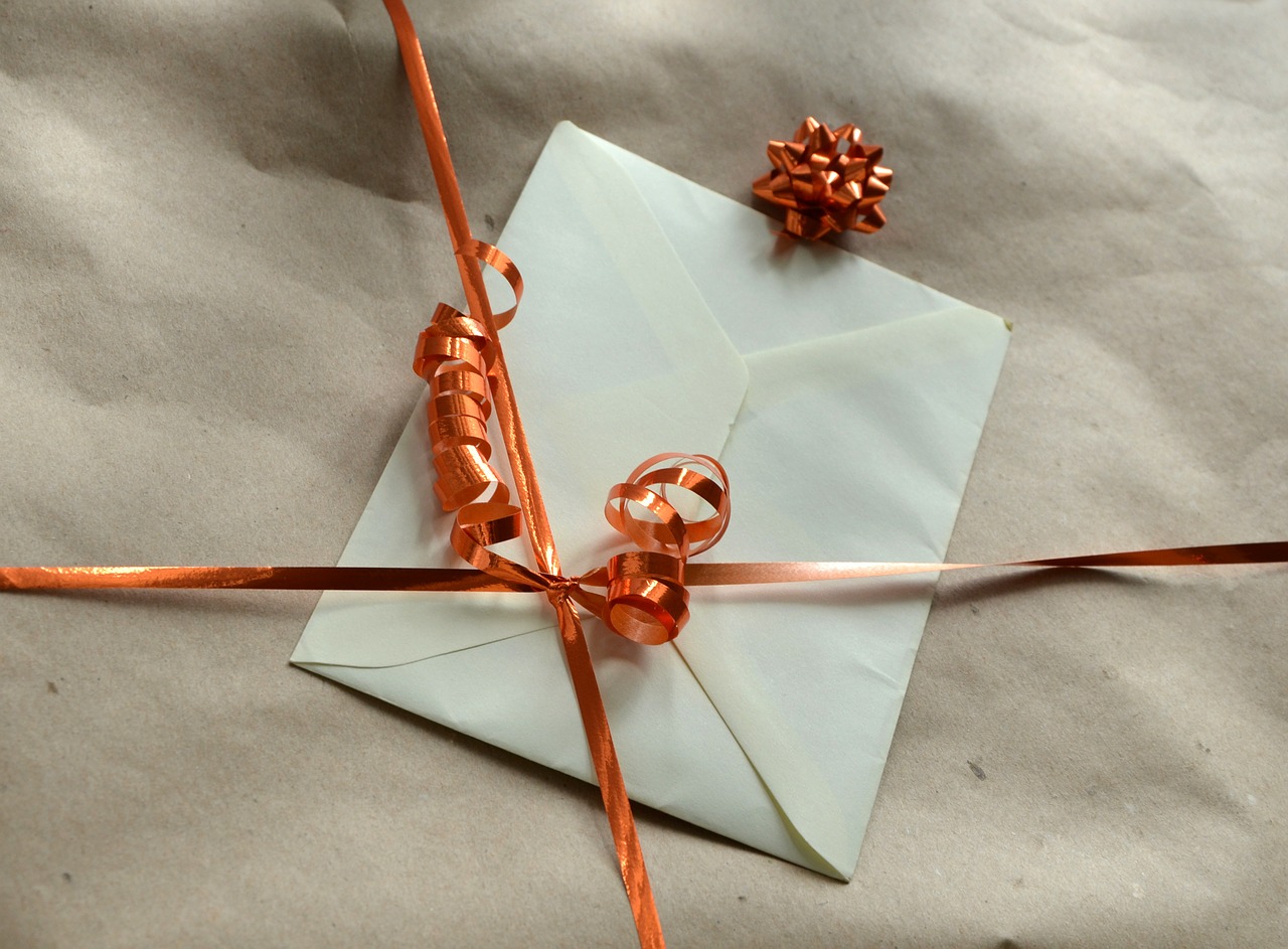 gift wrapping paper envelope free photo