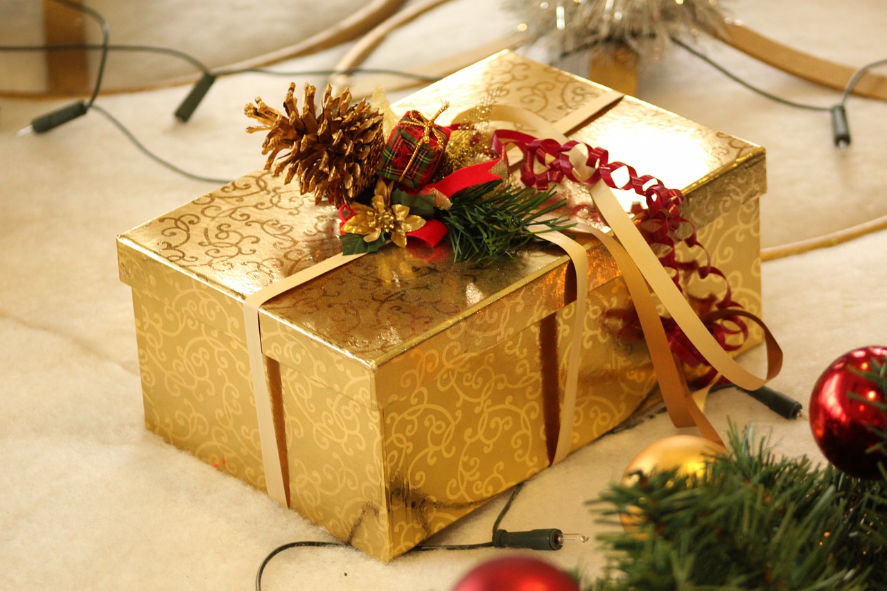 gift christmas packed free photo