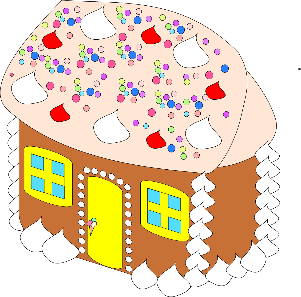 gingerbread house home free photo