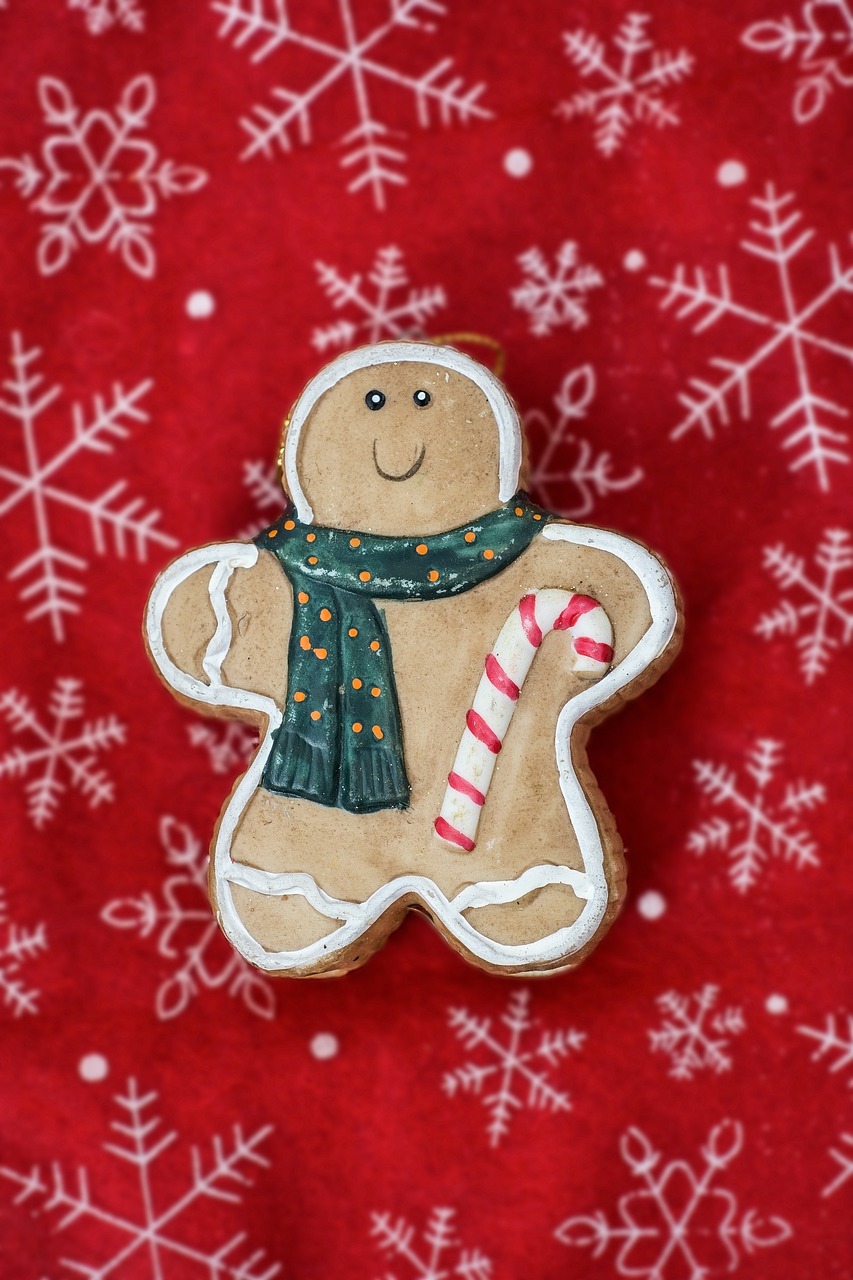 gingerbread man decoration christmas free photo