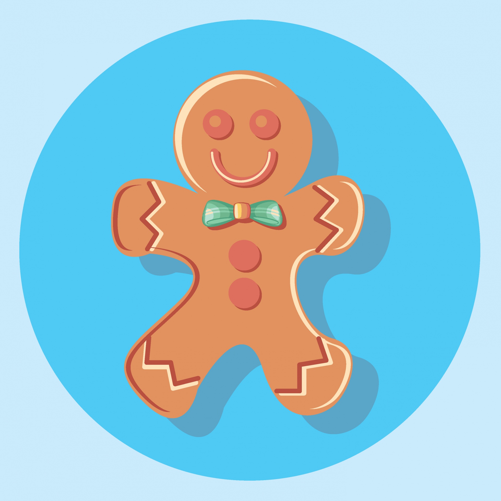 gingerbread flat icon free photo