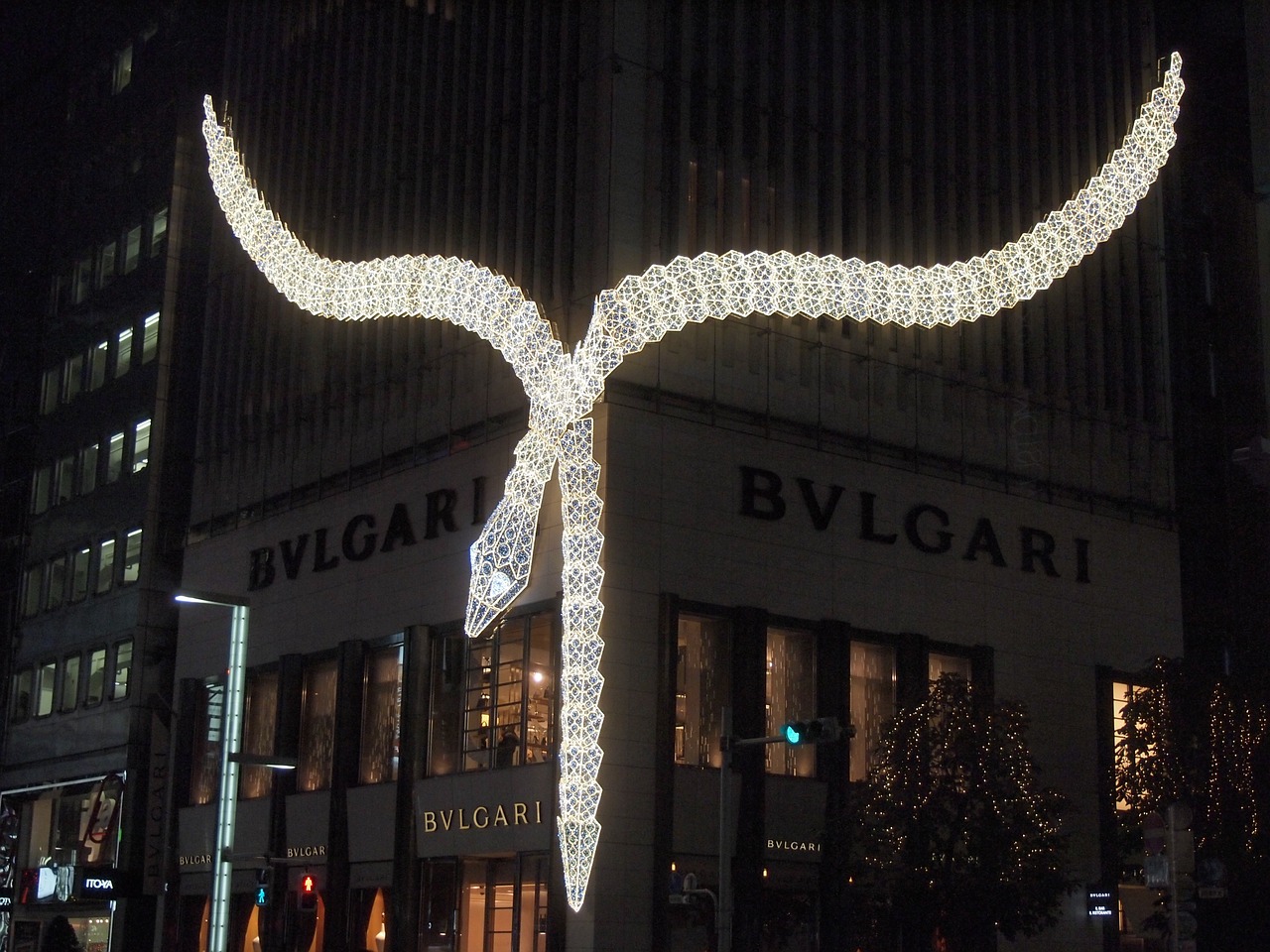 ginza bulgari illumination free photo