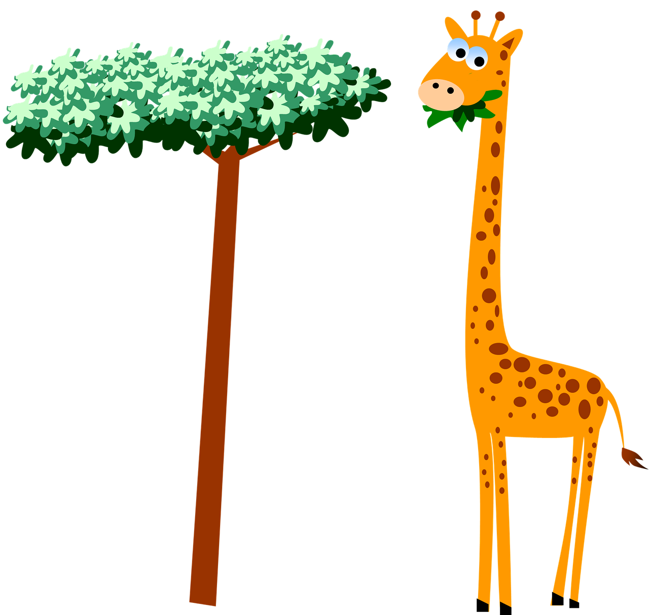 giraffe neck cartoon free photo