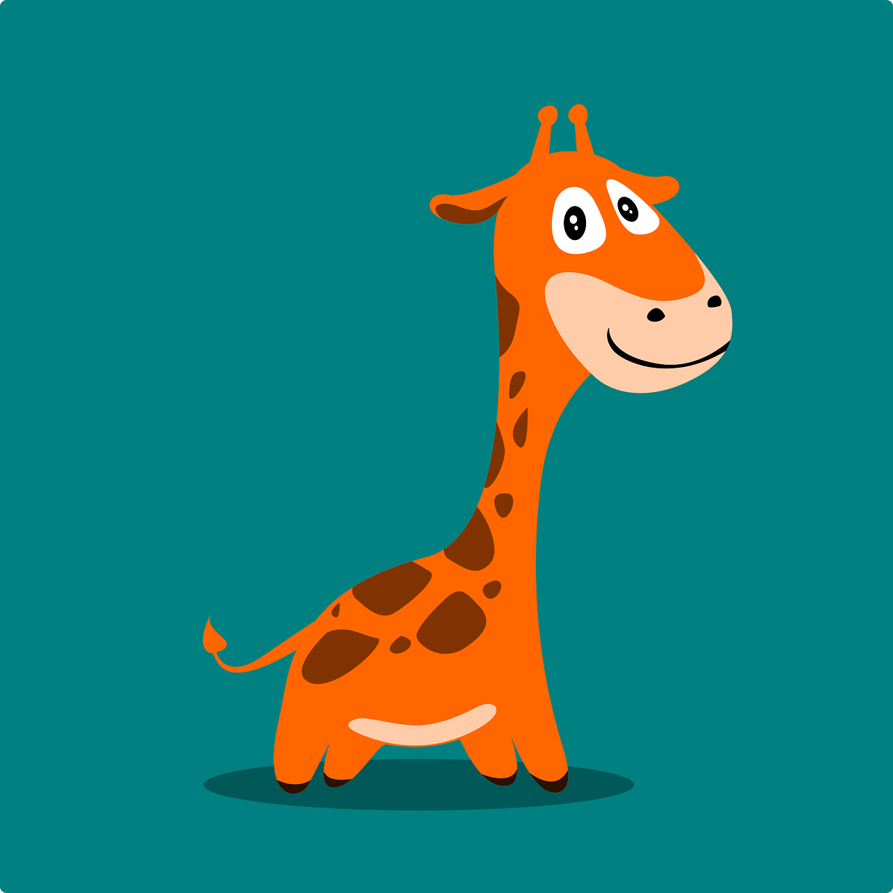giraffe mascot icon free photo