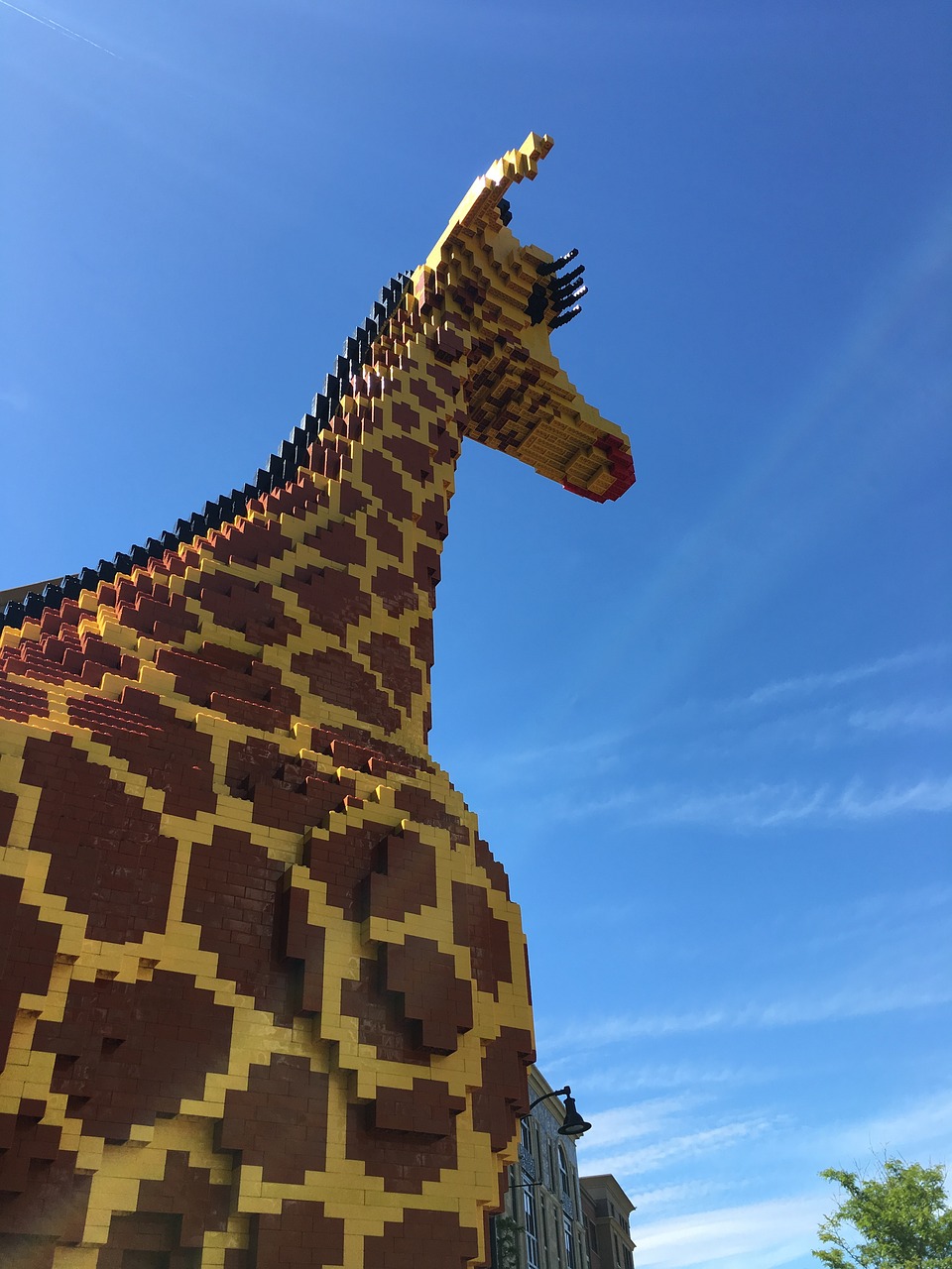 giraffe lego art free photo
