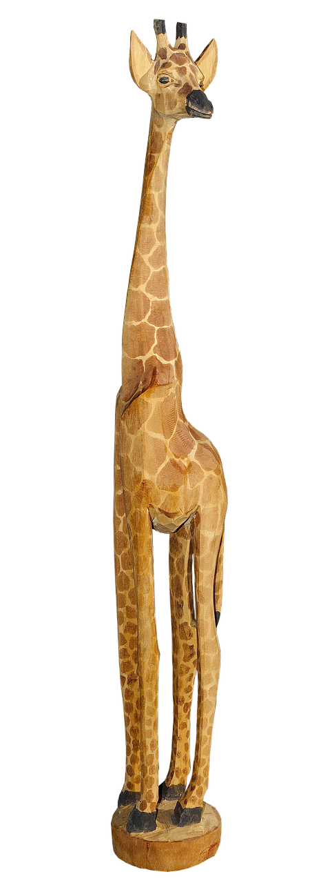 giraffe carved holzfigur free photo