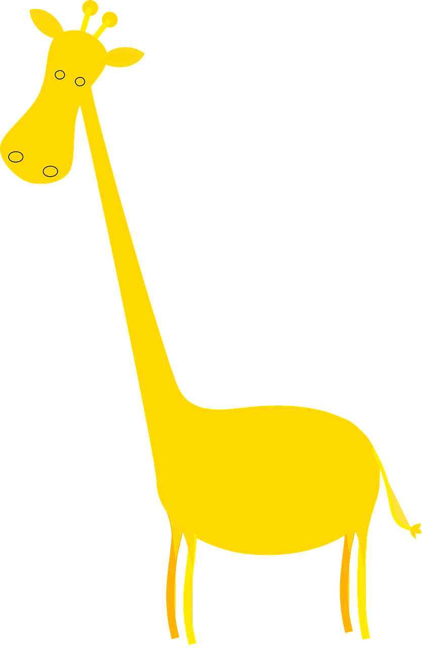 giraffe yellow cute free photo