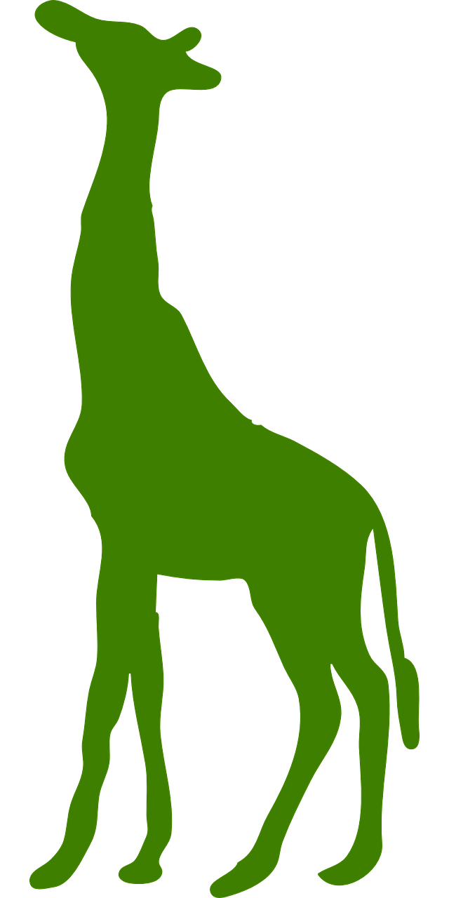 giraffe silhouette green free photo