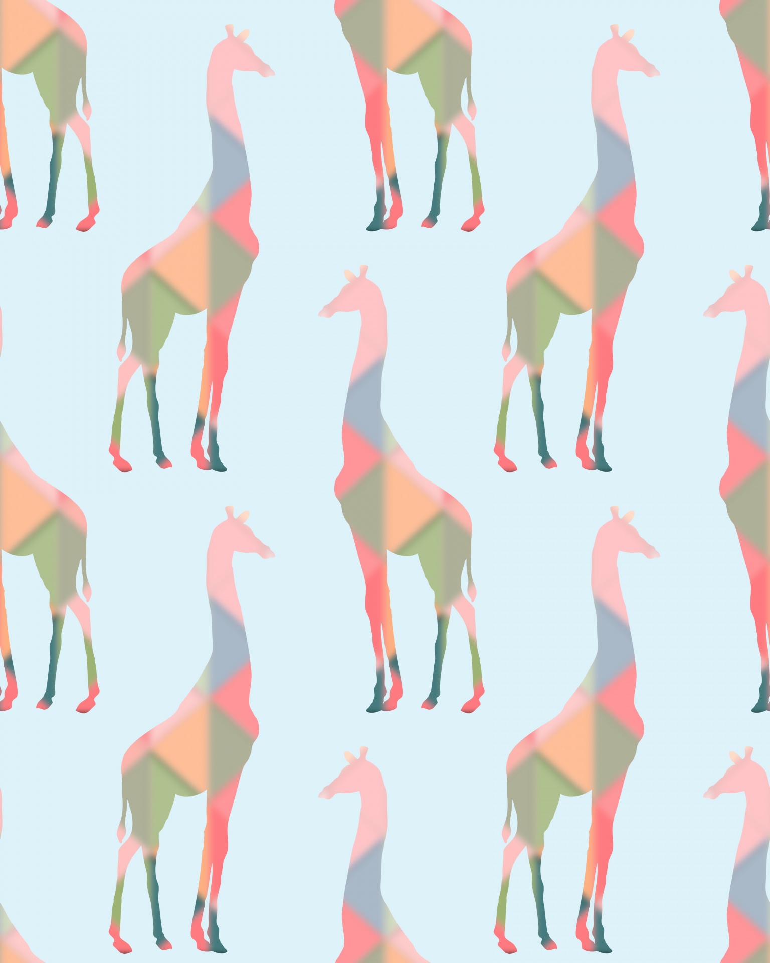 giraffe giraffes geometric free photo