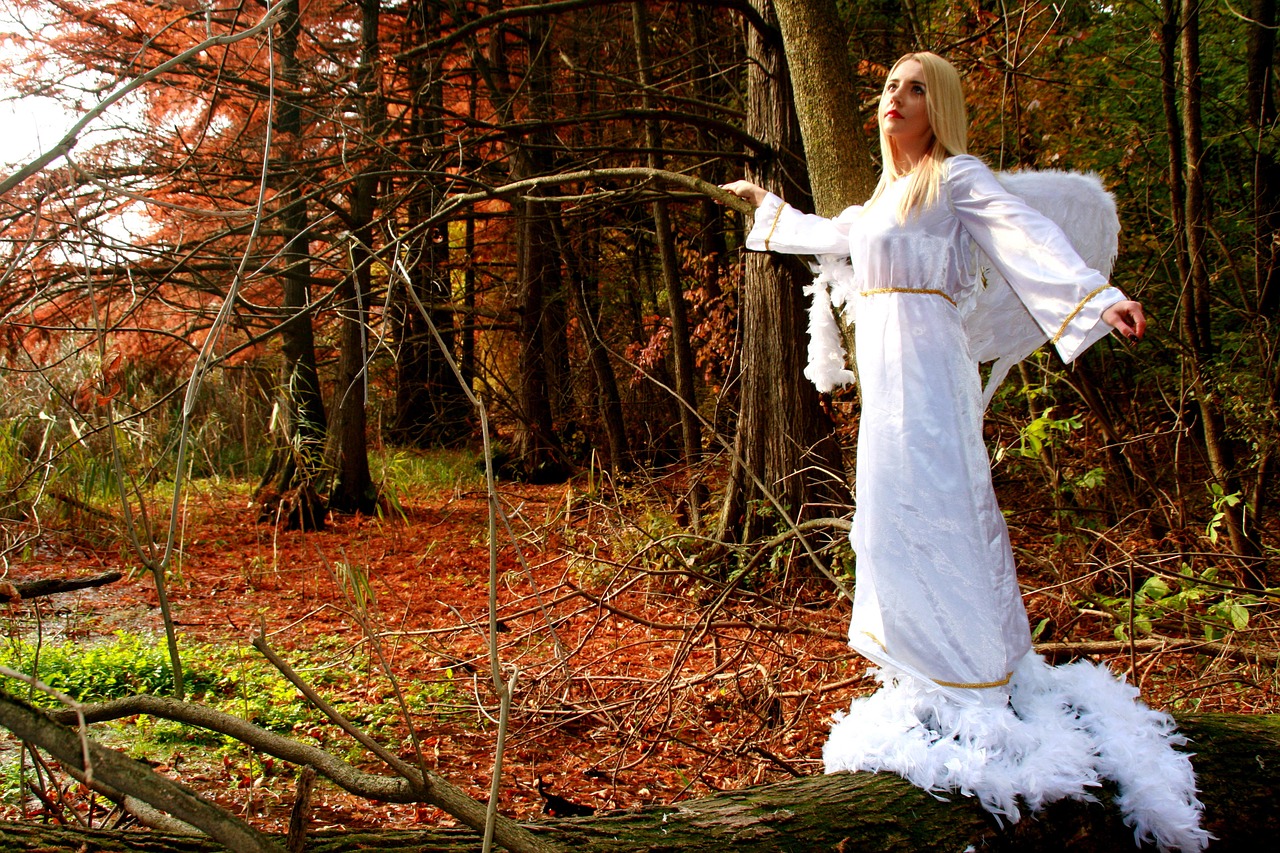 girl angel autumn free photo