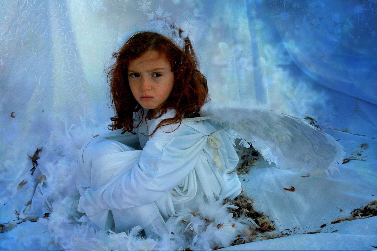 girl angel wings free photo