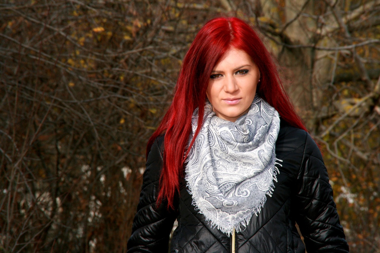 girl grapes red hair free photo