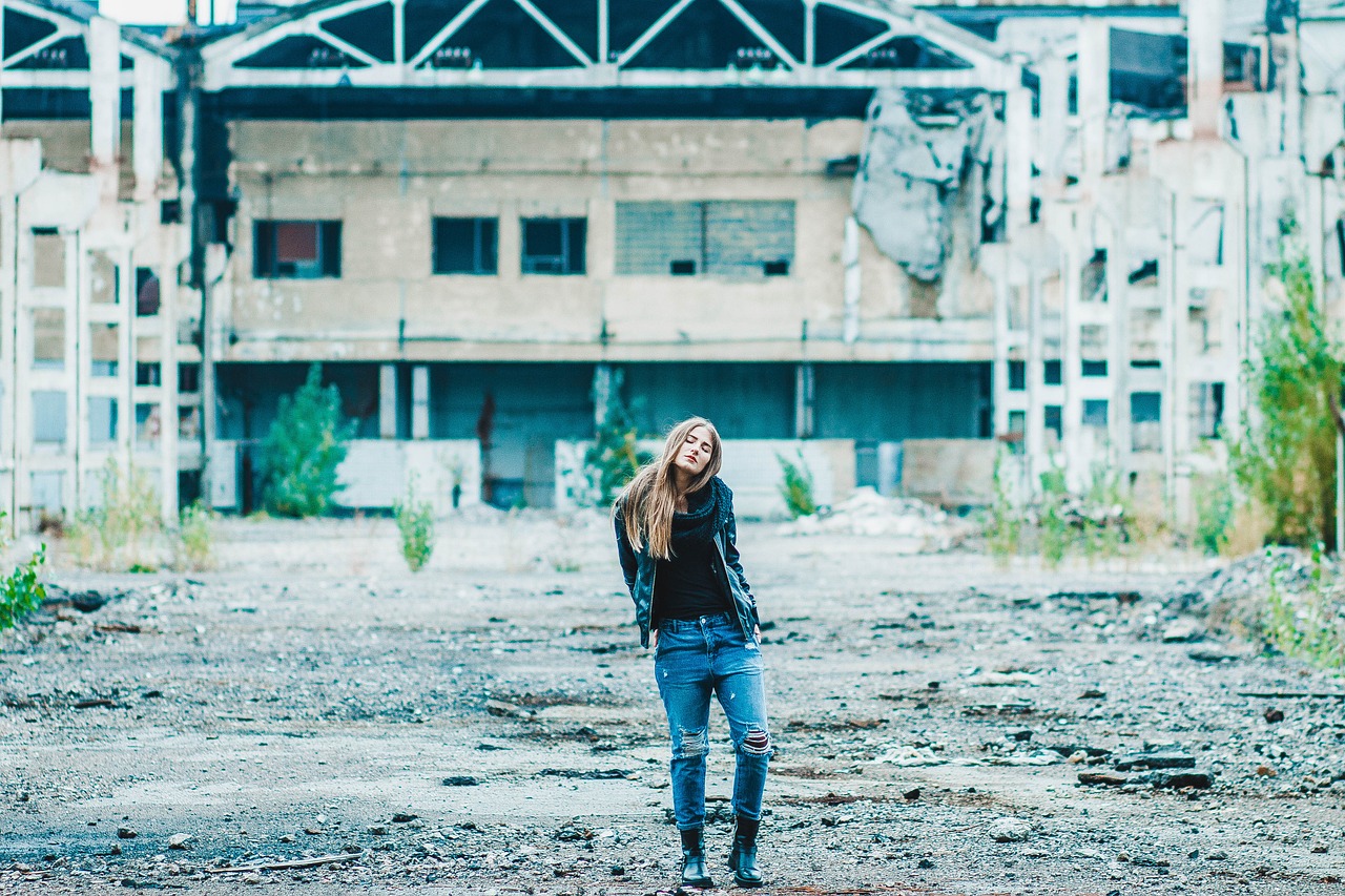 girl portrait industrial free photo