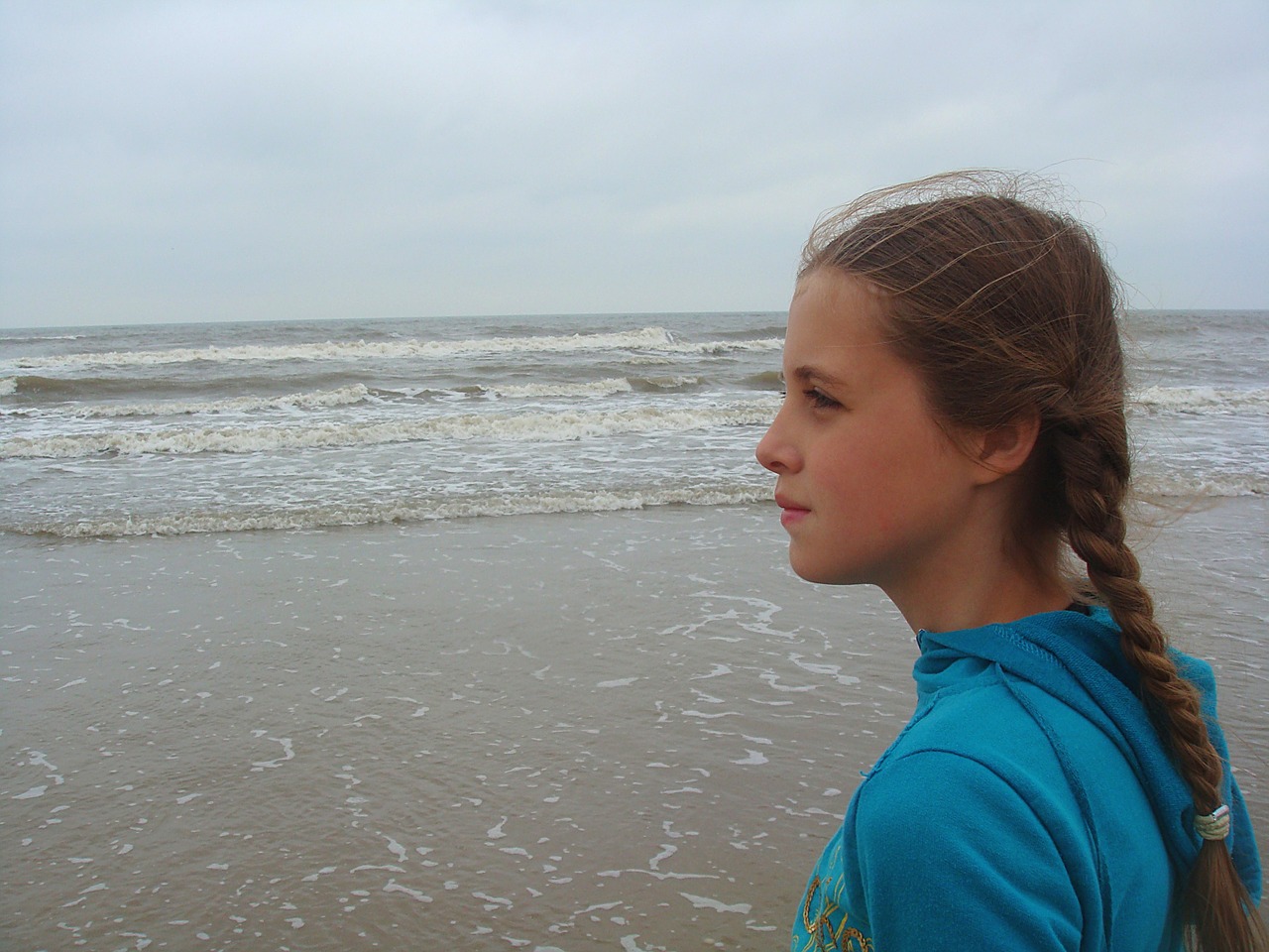 girl sea beach free photo