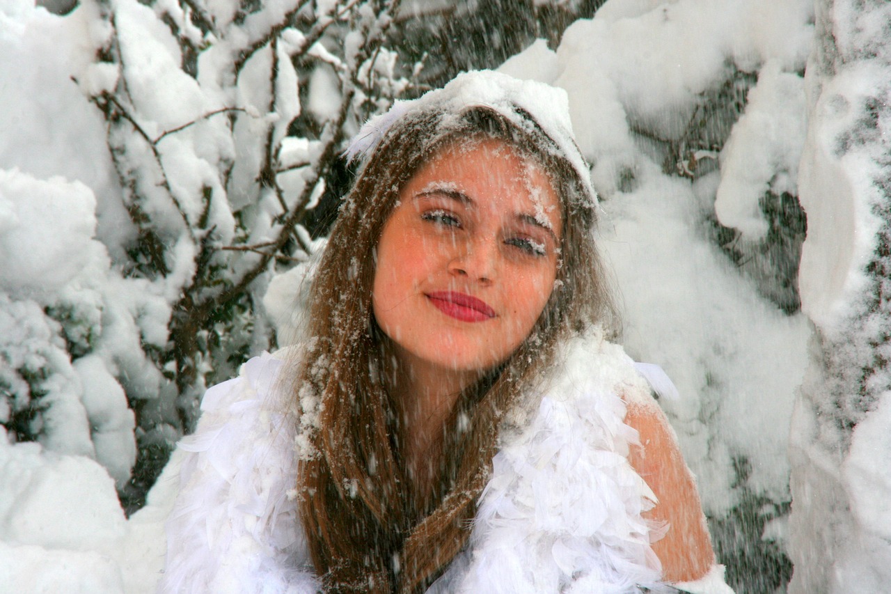 girl snow winter free photo