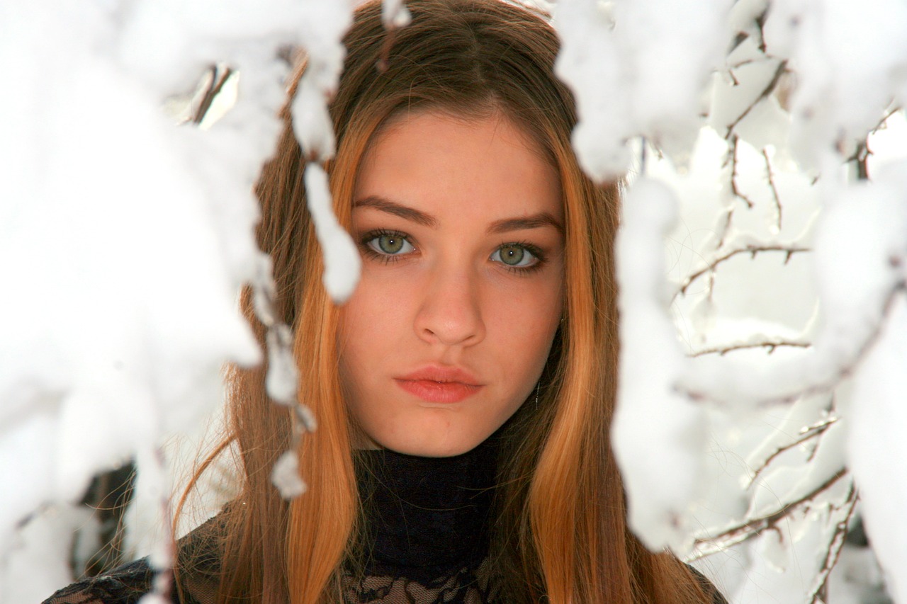 girl portrait green eyes free photo