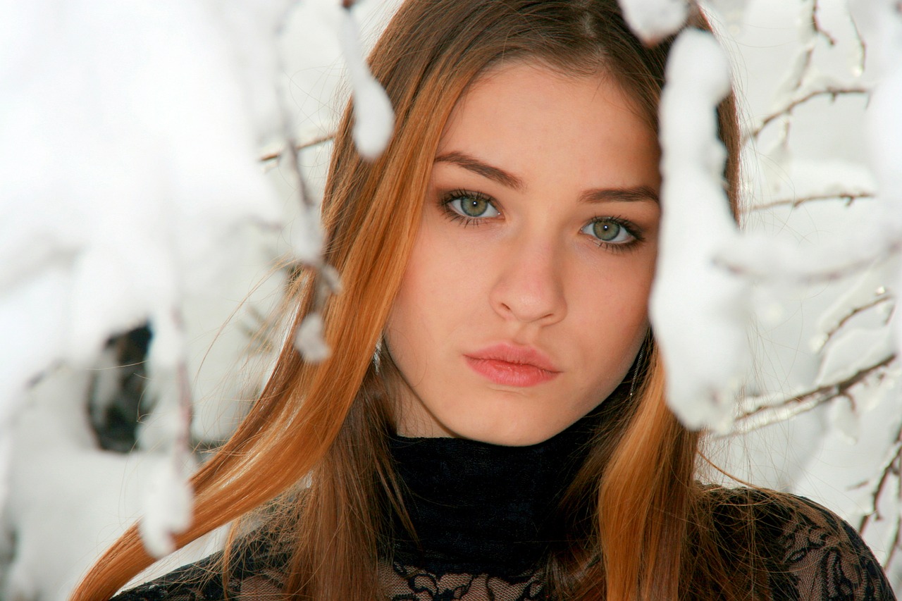 girl portrait green eyes free photo