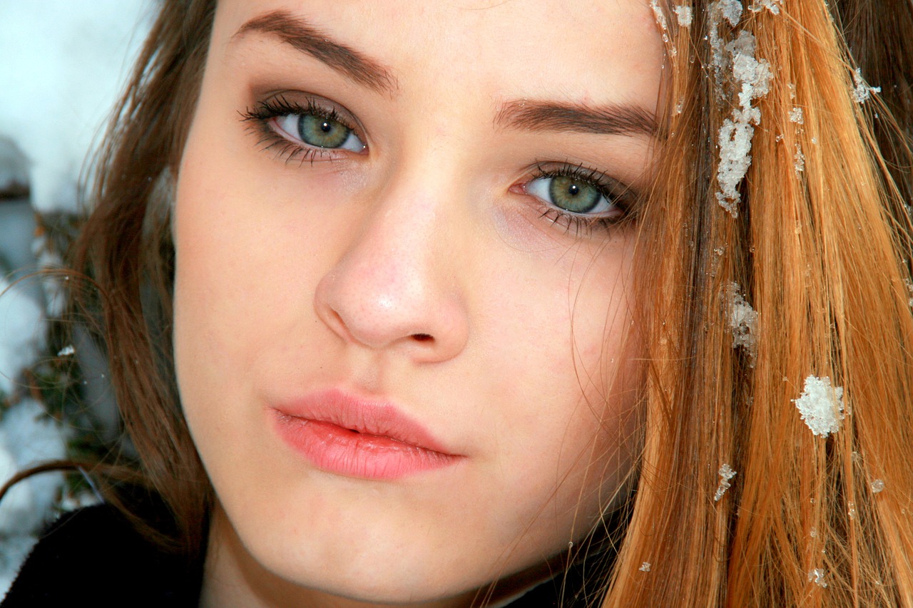 girl portrait green eyes free photo