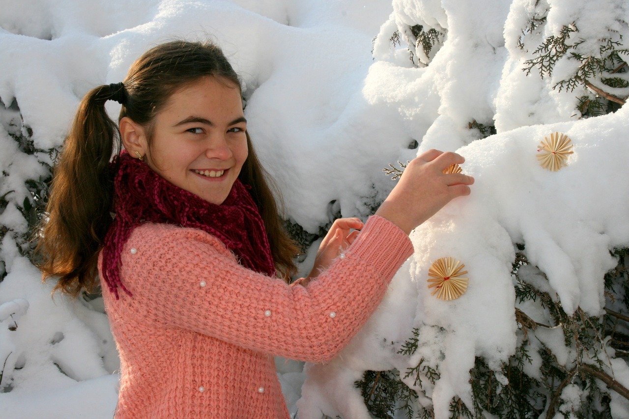 girl snow winter free photo