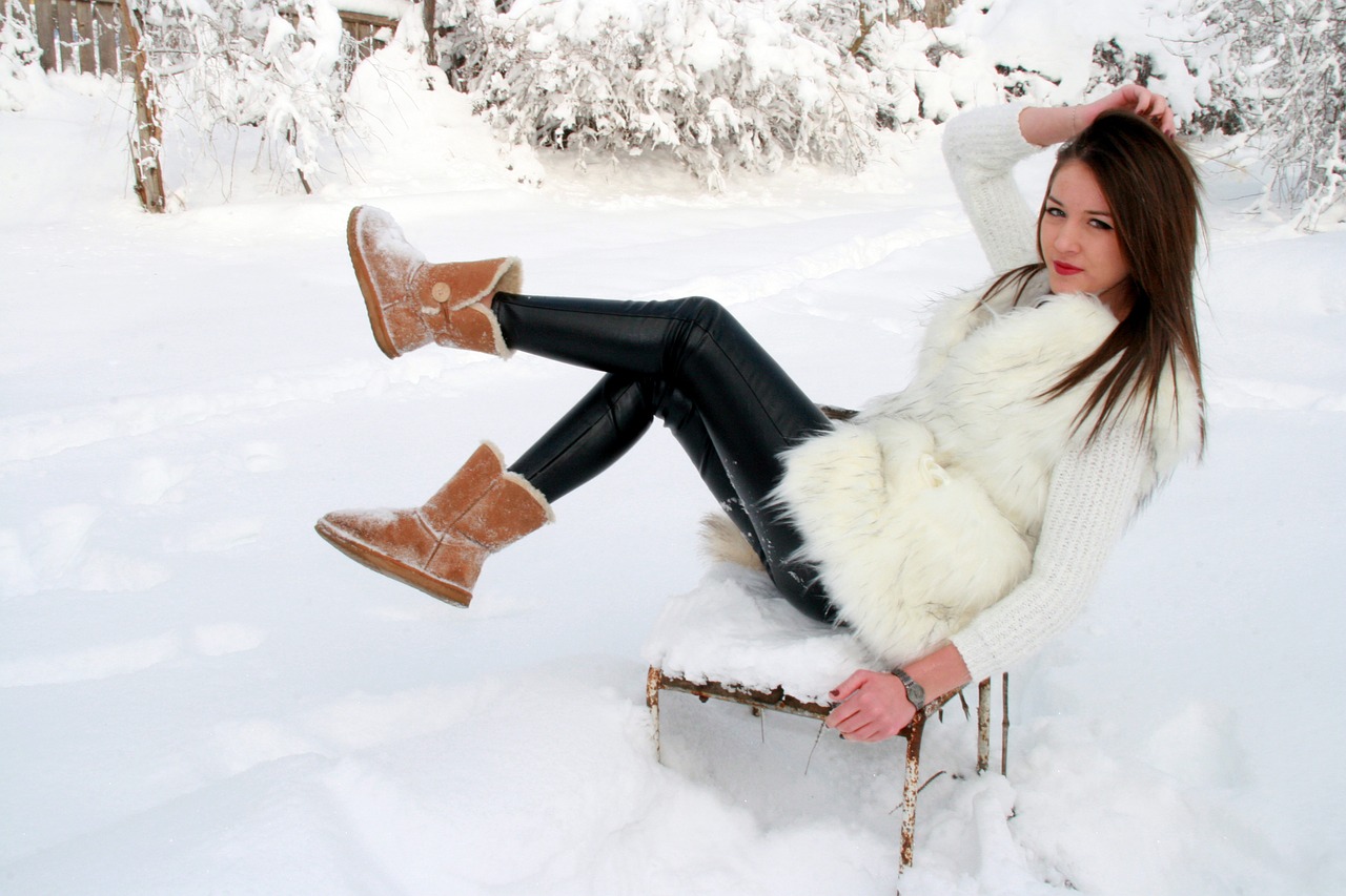 girl snow chair free photo