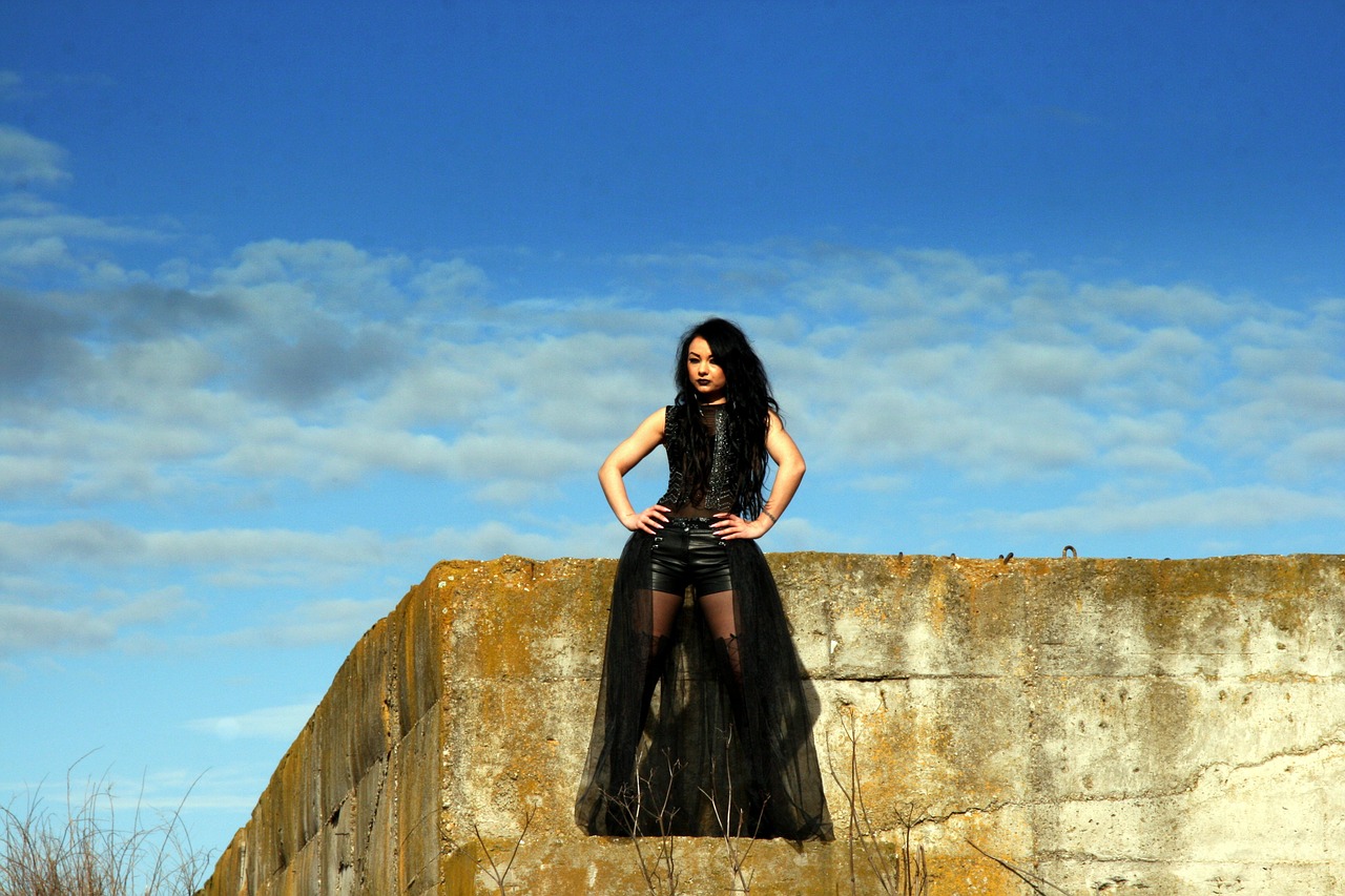 girl gothic sky free photo