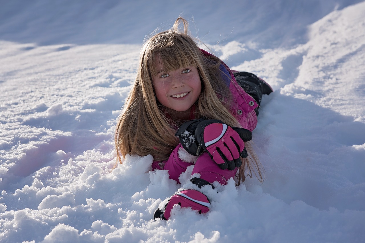 girl human snow free photo