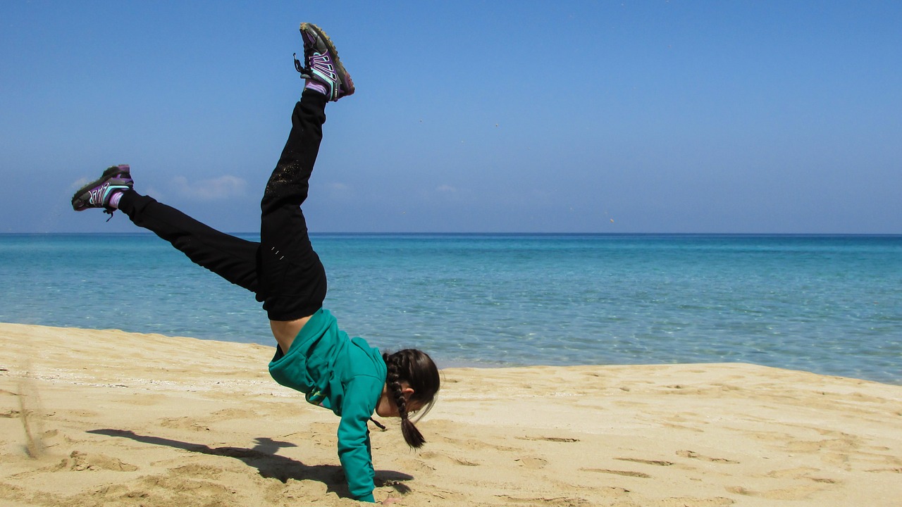 girl playing happy free photo