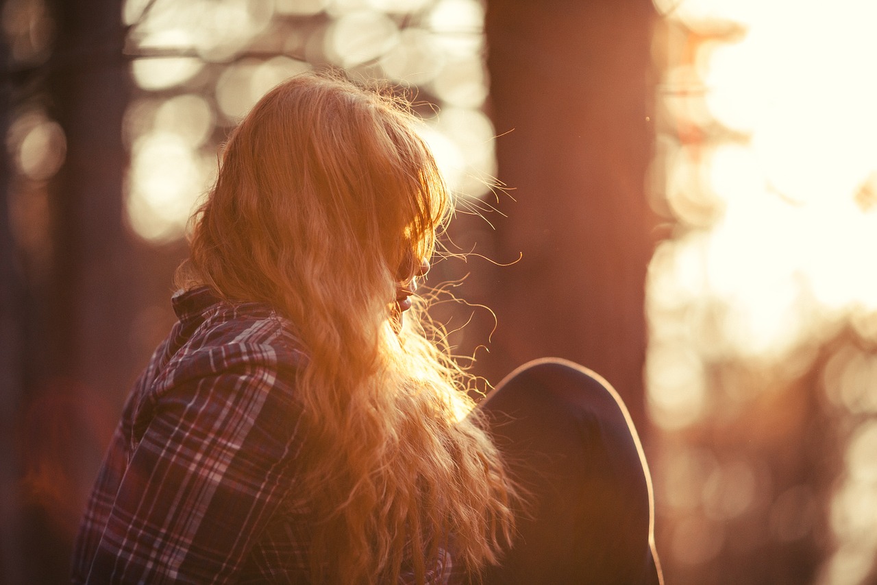 girl sunset atmospheric free photo