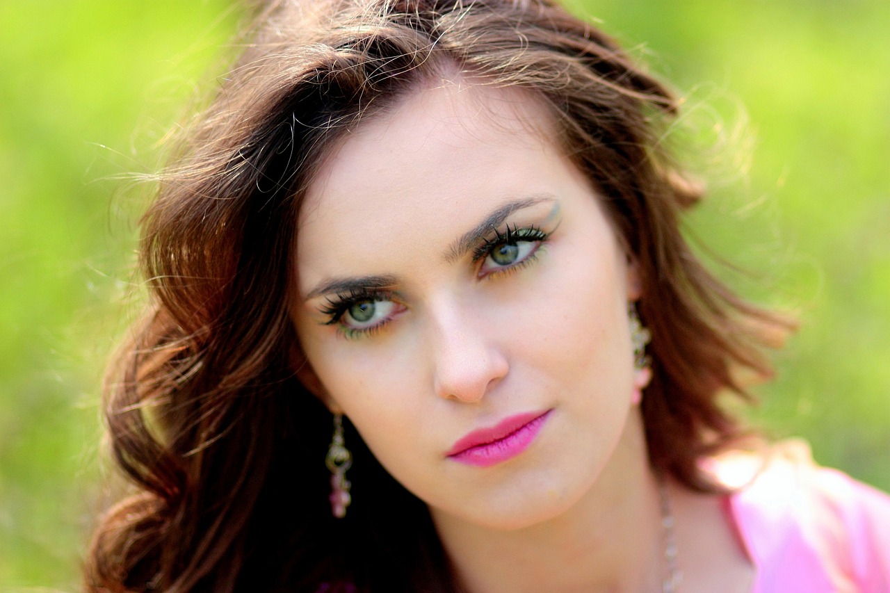 girl portrait green eyes free photo