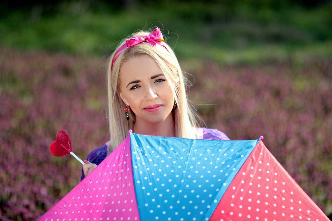 girl umbrella candy bar free photo